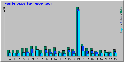 Hourly usage for August 2024