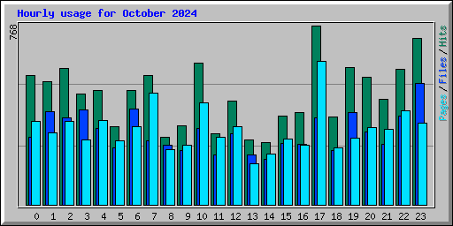 Hourly usage for October 2024